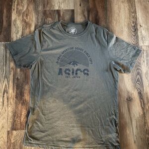 Asics Men's Green Graphic Tee